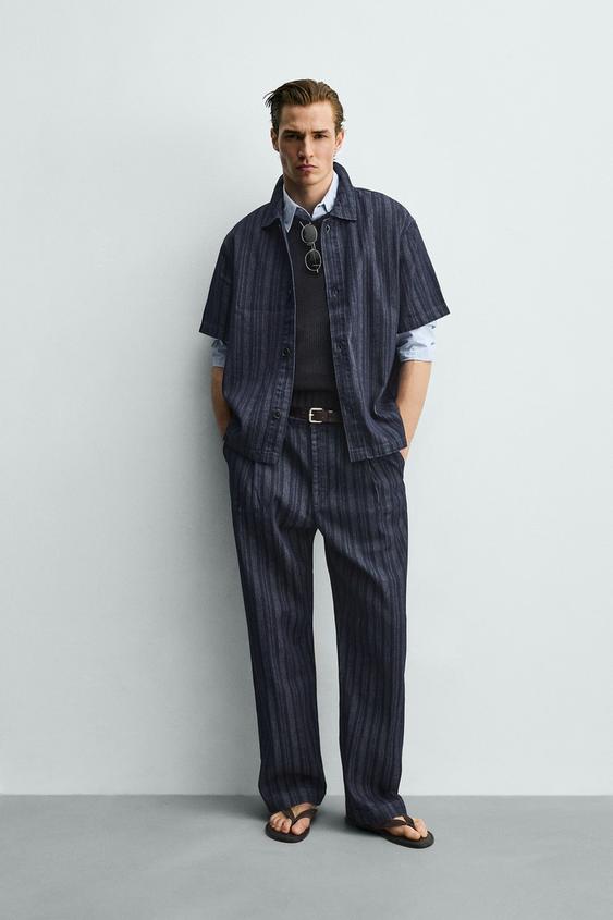 STRIPED RELAXED FIT CHINO PANTS from Zara - $79.90