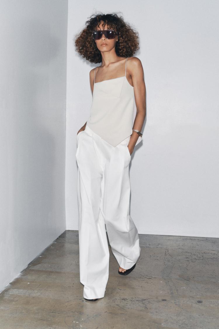 ASYMMETRIC CREPE TOP