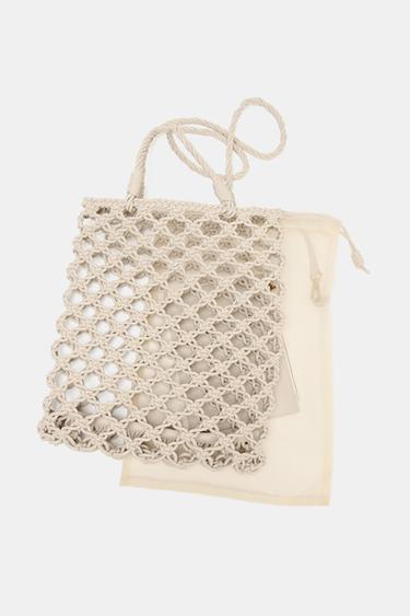 SHOPPER TRESSÉ - Écru de Zara - Image 5