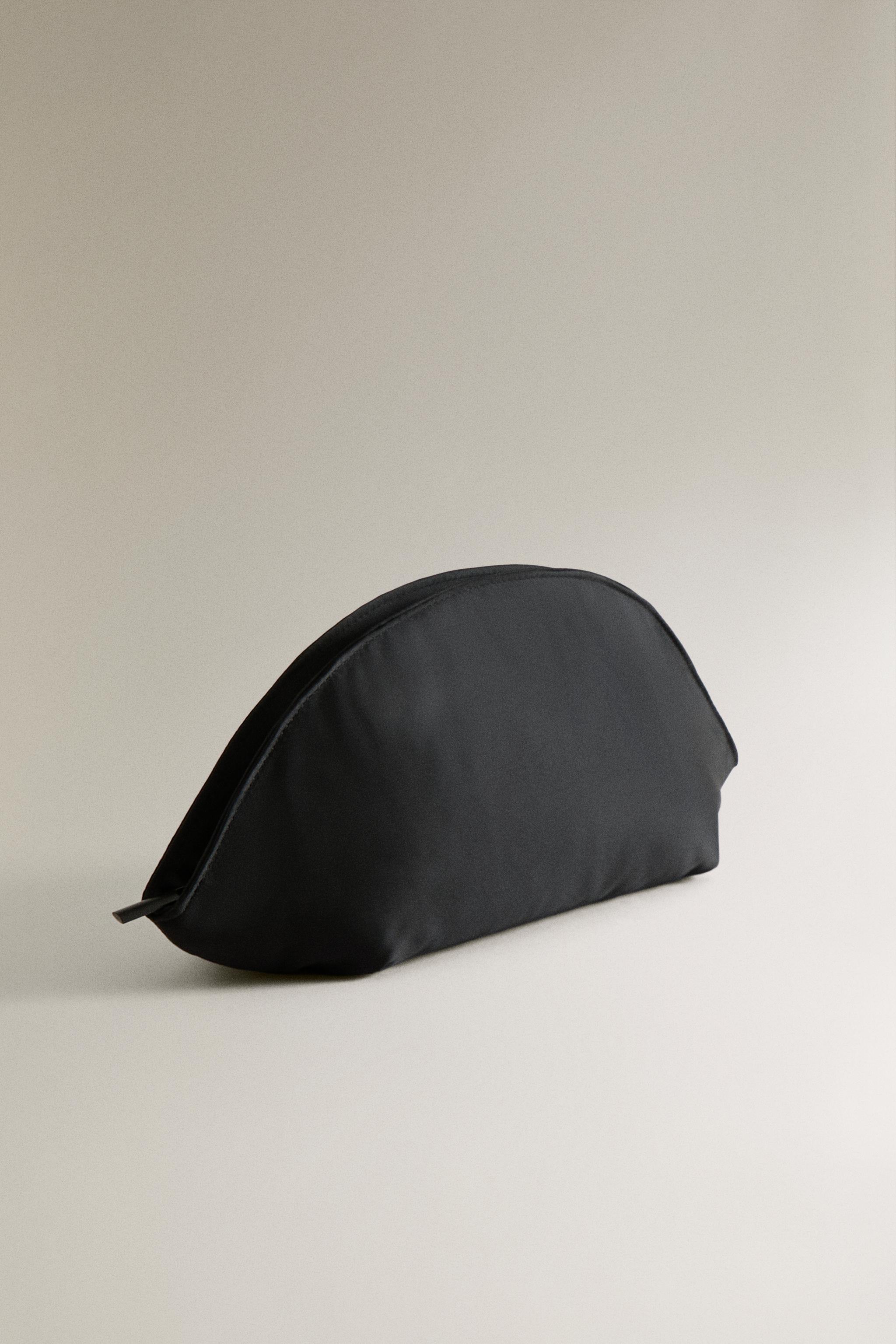 上品 人気 アクセサリーポーチ ハーフムーン ナイロン ブラック y2k 00s サテン ハーフムーン ポーチ - ブラック | ZARA Japan / 日本
