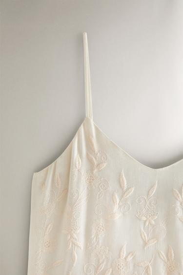 CHEMISE DE NUIT BRODERIES - rose poudré de Zara - Image 2