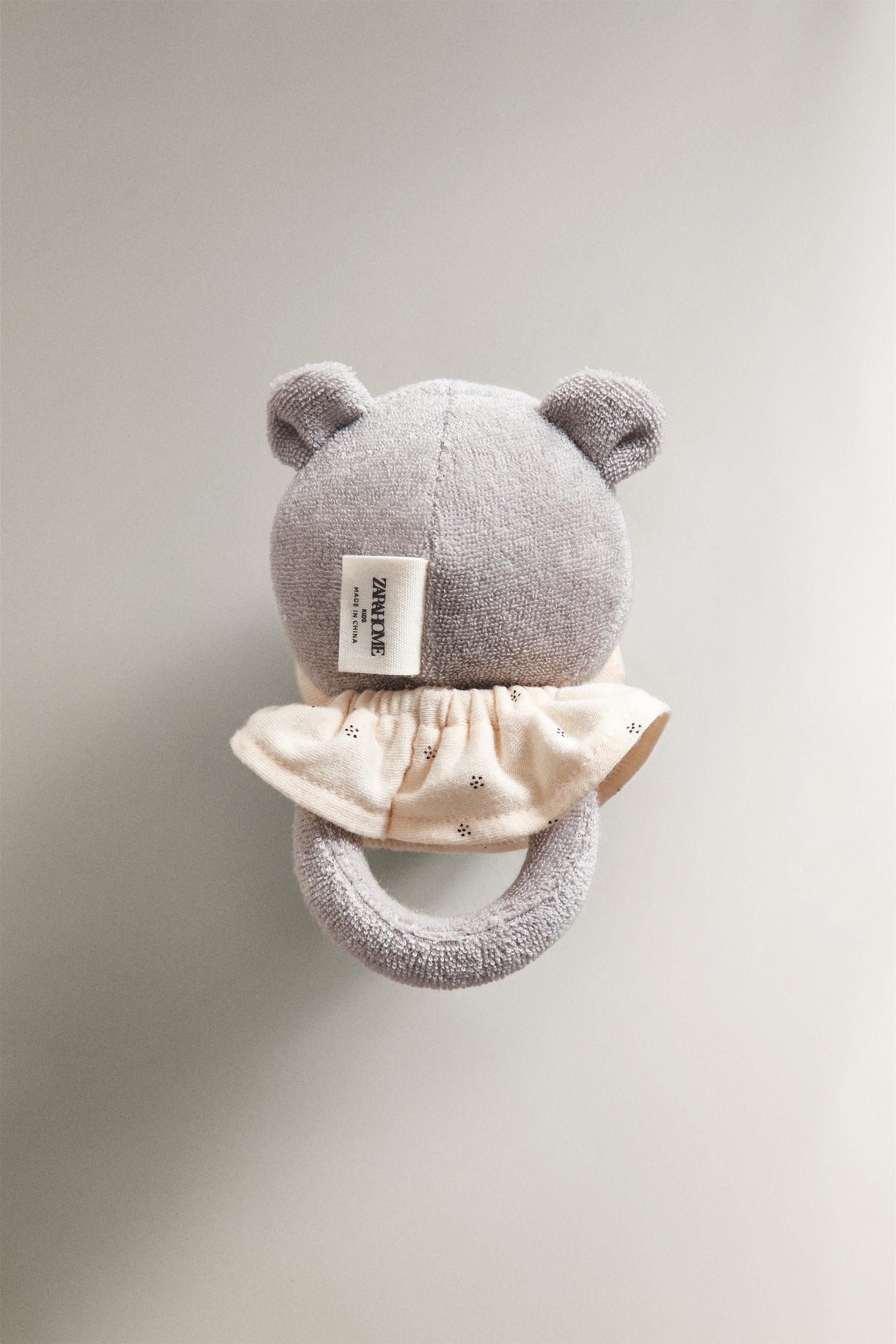 CHILDREN'S HIPPOPOTAMUS PLUSH TOY RATTLE