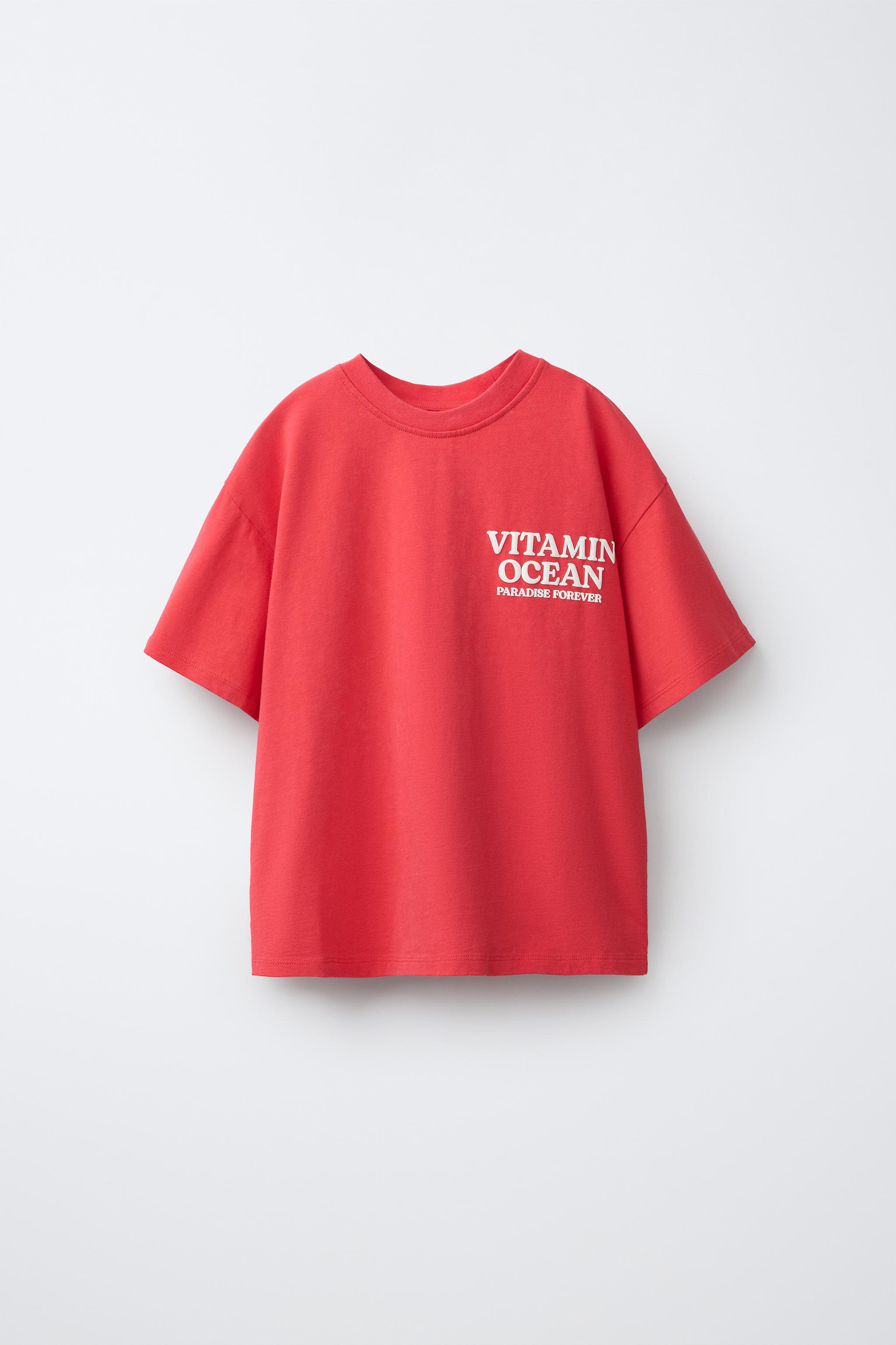 PRINTED T-SHIRT - Red | ZARA United States
