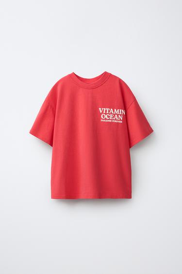 T-SHIRT IMPRIMÉ - Rouge de Zara - Image 0