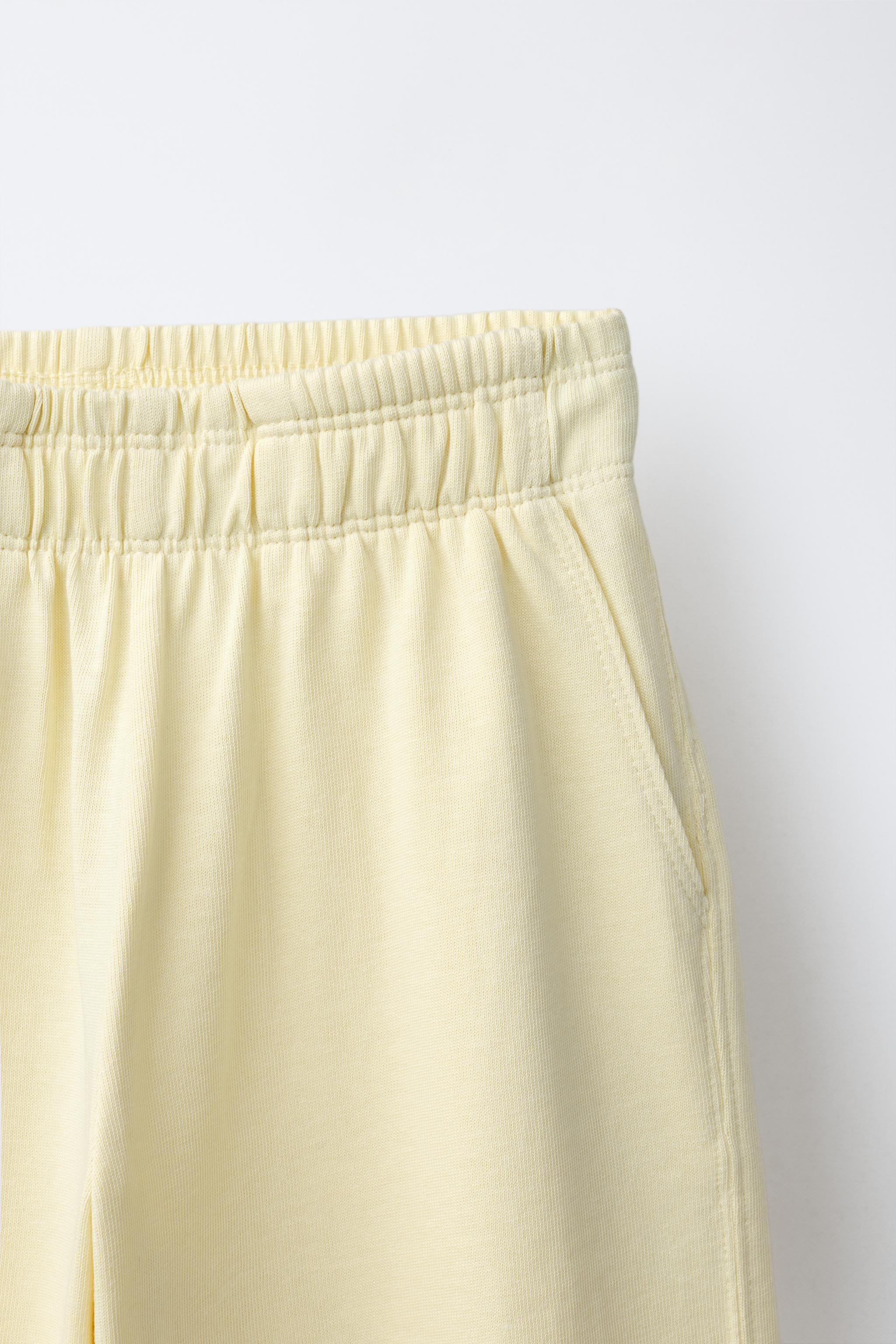 PANTALON EN MOLLETON HEAVY JERSEY À JAMBES LARGES