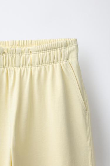 WIDE-LEG HEAVY JERSEY TROUSERS - Yellow by Zara - Image 2