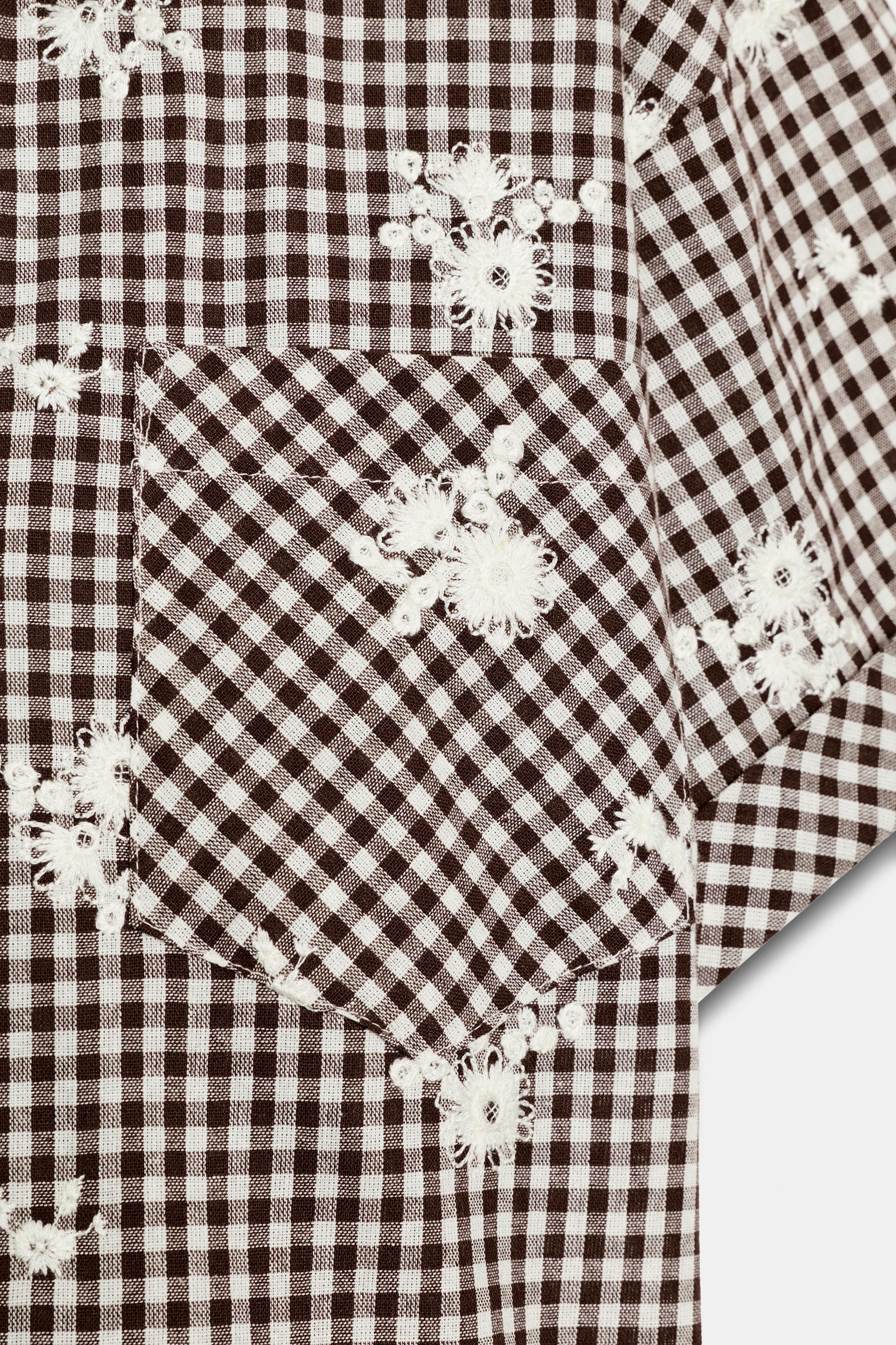 EMBROIDERED PLAID SHIRT