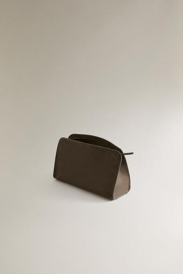 LEATHER WASH BAG - Green by Zara - Image 3