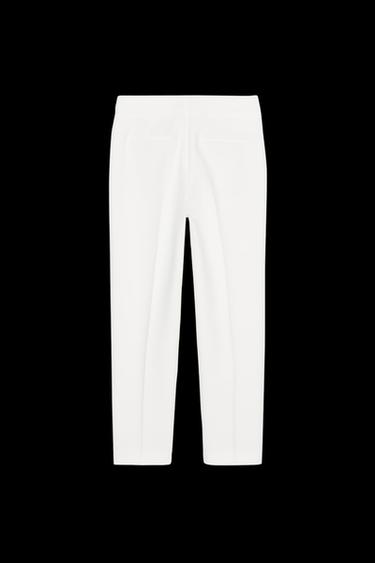 HIGH WAIST CROPPED TROUSERS - Oyster-white by Zara