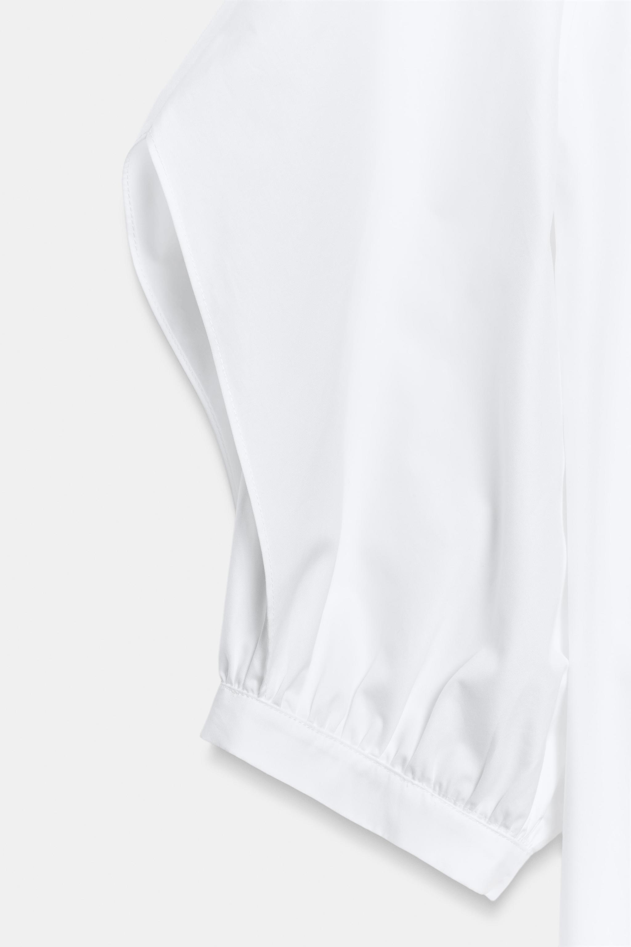 Женские рубашки Zara PLEATED SLEEVE SHIRT ZW COLLECTION — фото 7