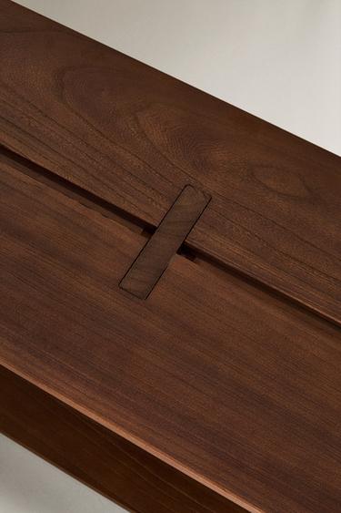 ÉTAGÈRE EN BOIS D'ORME À DEUX TABLETTES - Marron foncé de Zara - Image 3