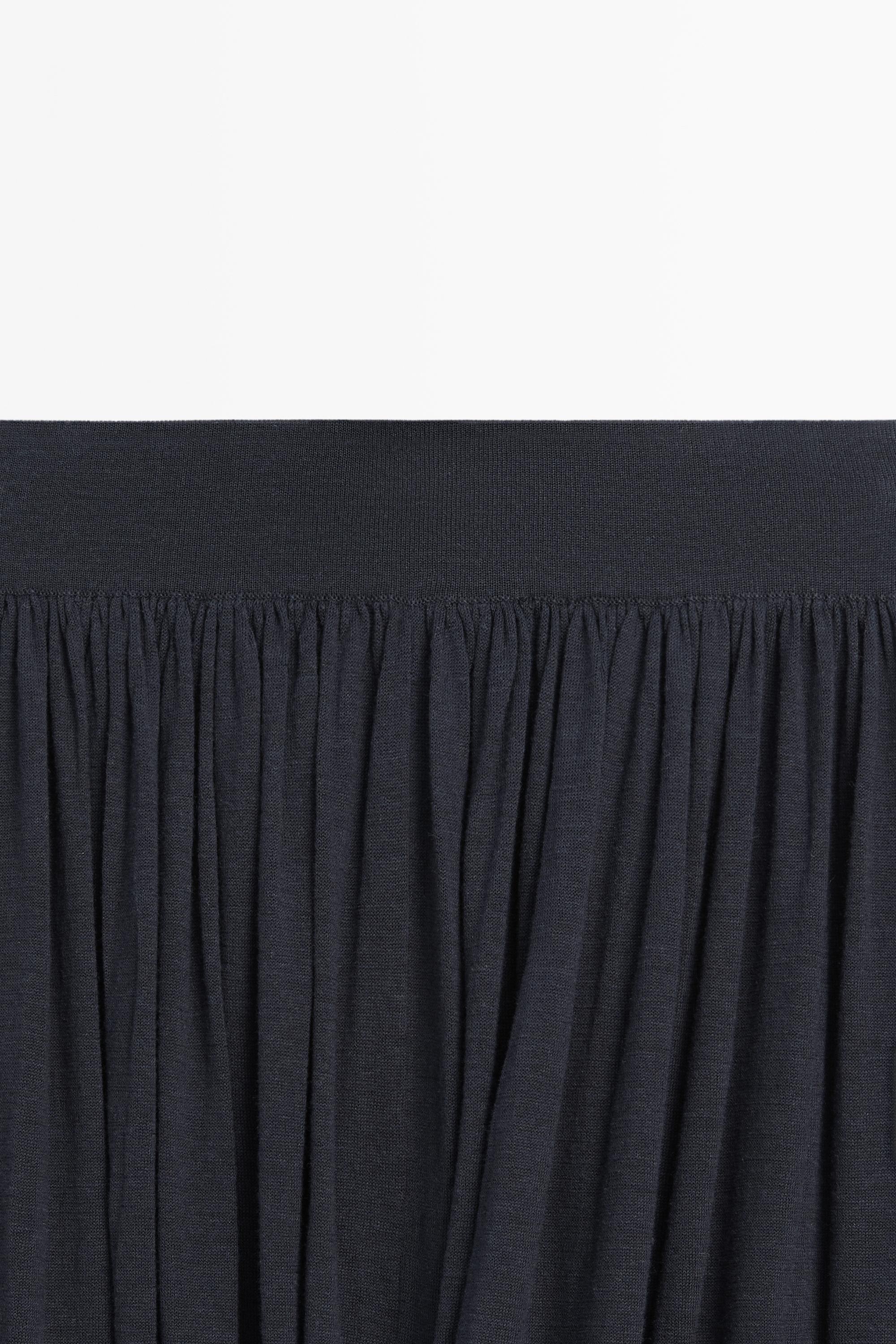 Draped balloon midi skirt