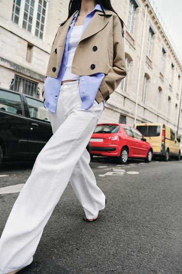 Z1975 LOOSE WIDE-LEG MID-WAIST JEANS - White by Zara - Image 2