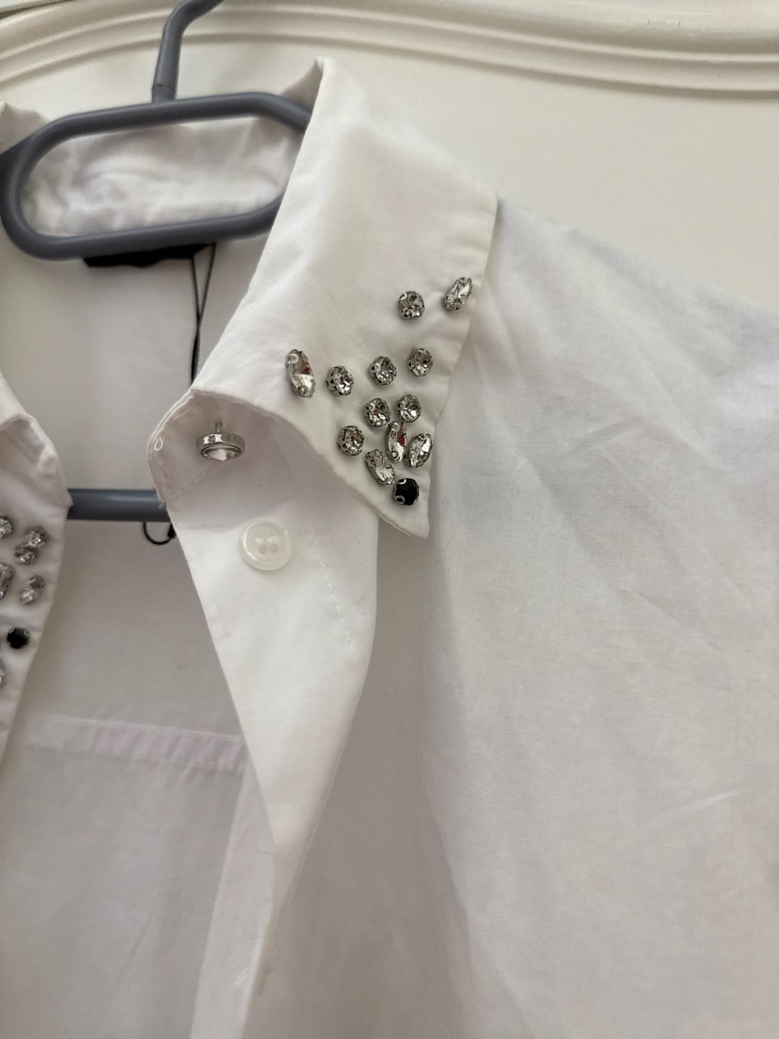 POPLIN SHIRT WITH JEWEL COLLAR - Image 3