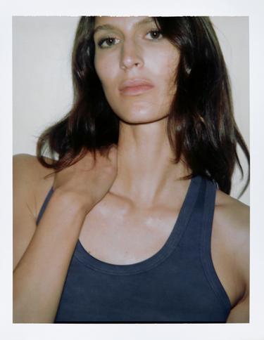 TOP ALGODÓN SUPIMA® - Gris azul de Zara