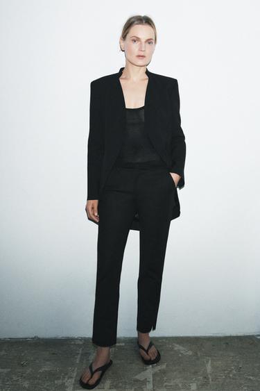 ZW COLLECTION LIMITED EDITION MINIMALIST LONG BLAZER - Black by Zara - Image 0