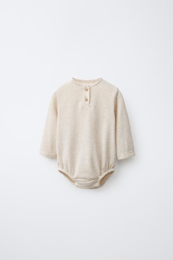 بودي بياقة دائرية - خام وسط الخاص بـ Zara - صورة 0