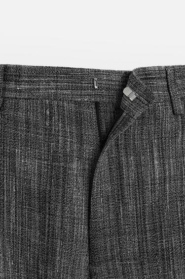 PANTALON TEXTURÉ ÉDITION LIMITÉE - Blanc / Noir de Zara - Image 7