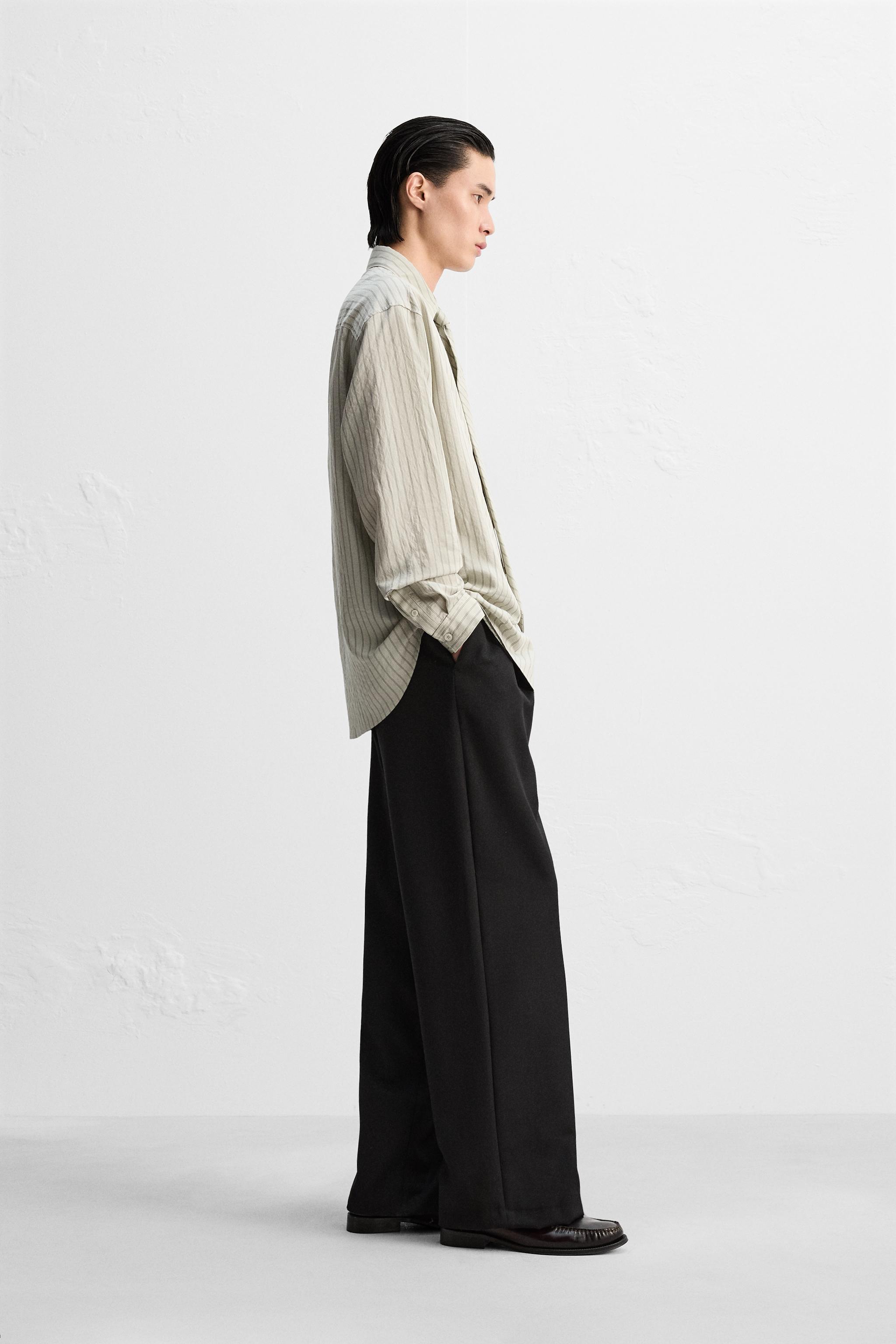 ★ZARA★ネクタイ付き ストライプ柄 フルイドシャツ ネクタイ付きフルイドシャツ - ストライプ | ZARA Japan / 日本