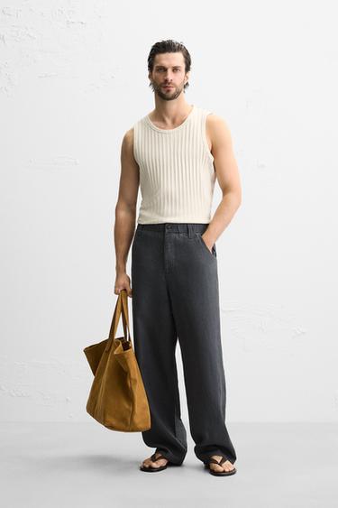STRIPED JACQUARD TANK TOP - Ecru by Zara