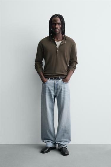 LOOSE FIT JEANS - Mid-blue by Zara