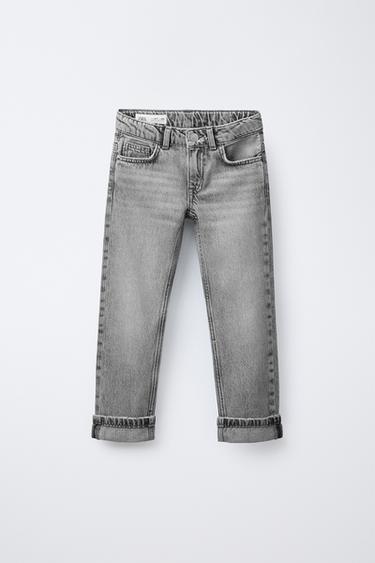 JEANS STRAIGHT FIT - Gris medio de Zara