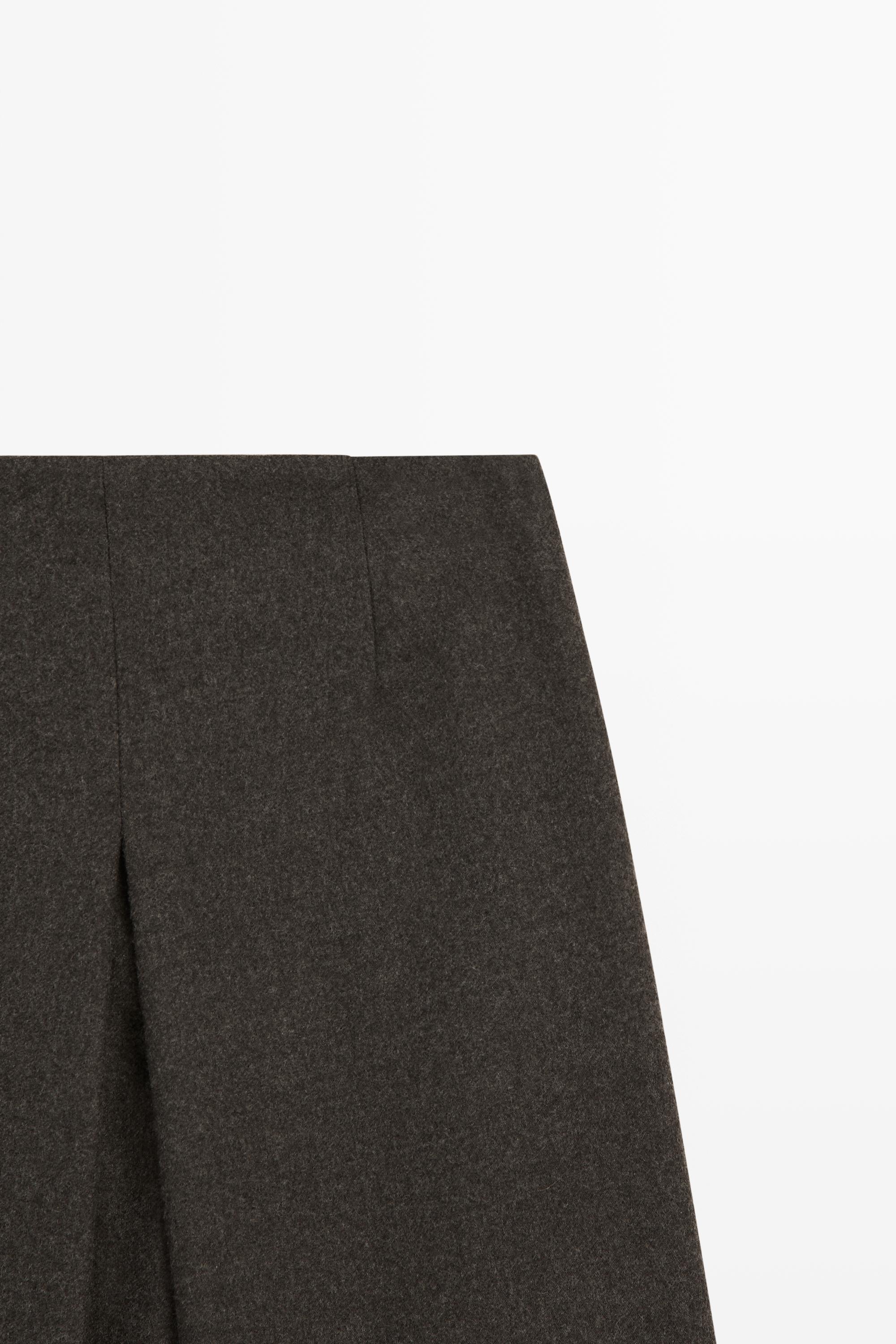 Wool blend skort