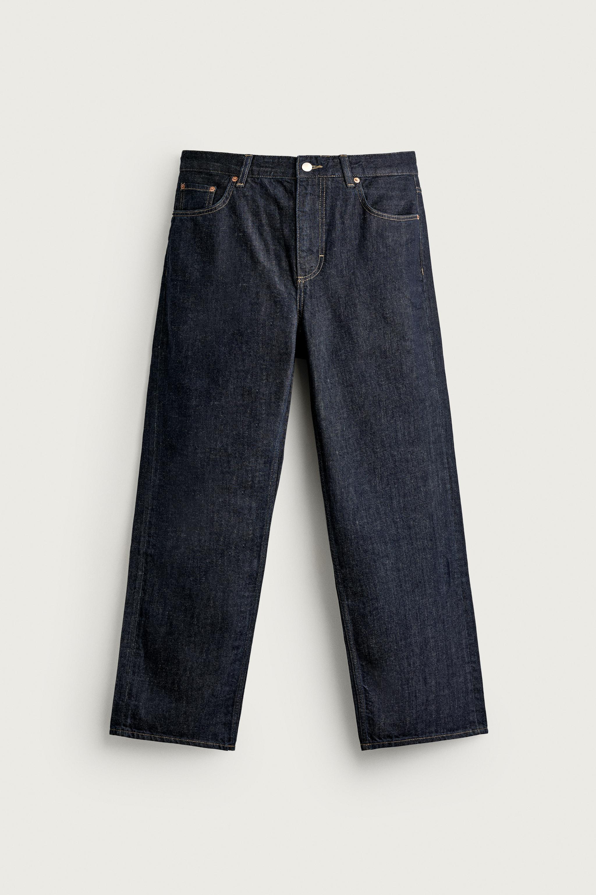 STRAIGHT FIT JEANS — Dark indigo