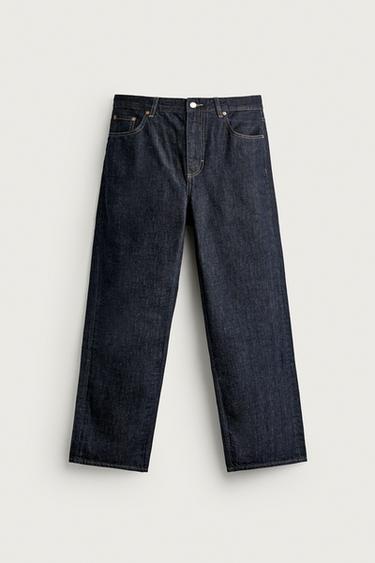 Zara STRAIGHT FIT JEANS - Dark indigo