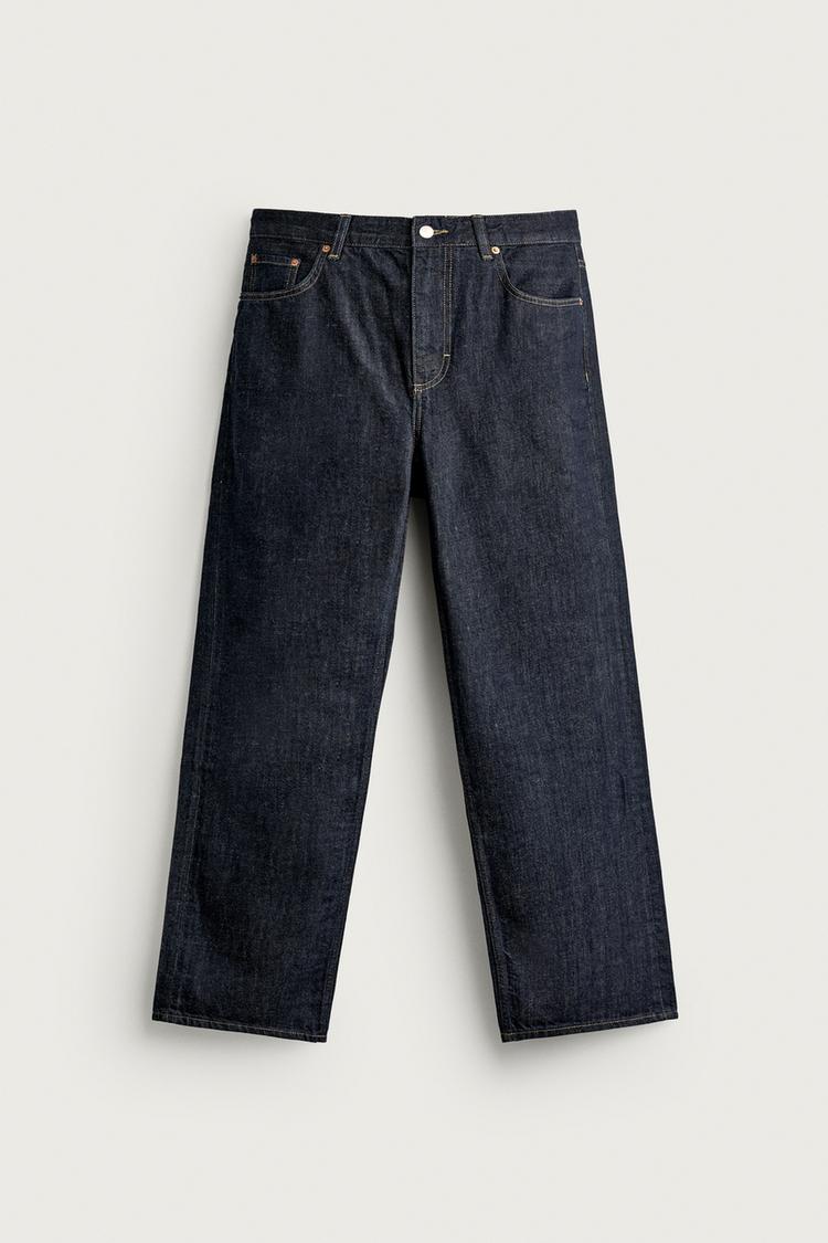 STRAIGHT FIT JEANS — Dark indigo