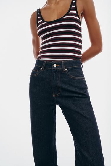 JEAN Z1975 DROIT TAILLE HAUTE LONGUEUR LONGUE - Bleu de Zara - Image 4