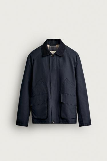 ΜΠΟΥΦΑΝ REGULAR FIT ΜΕ ΣΥΝΔΥΑΣΜΕΝΟ ΓΙΑΚΑ - Μπλε σκούρο του Zara