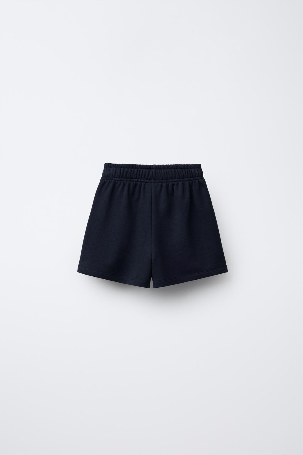 PLUSH BERMUDA SHORTS WITH TRIM AND BOWS