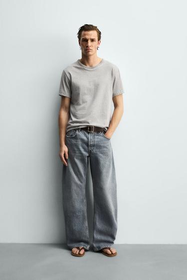Zara TRAPERICE BARREL FIT – izblijedjelo plava – Slika 0