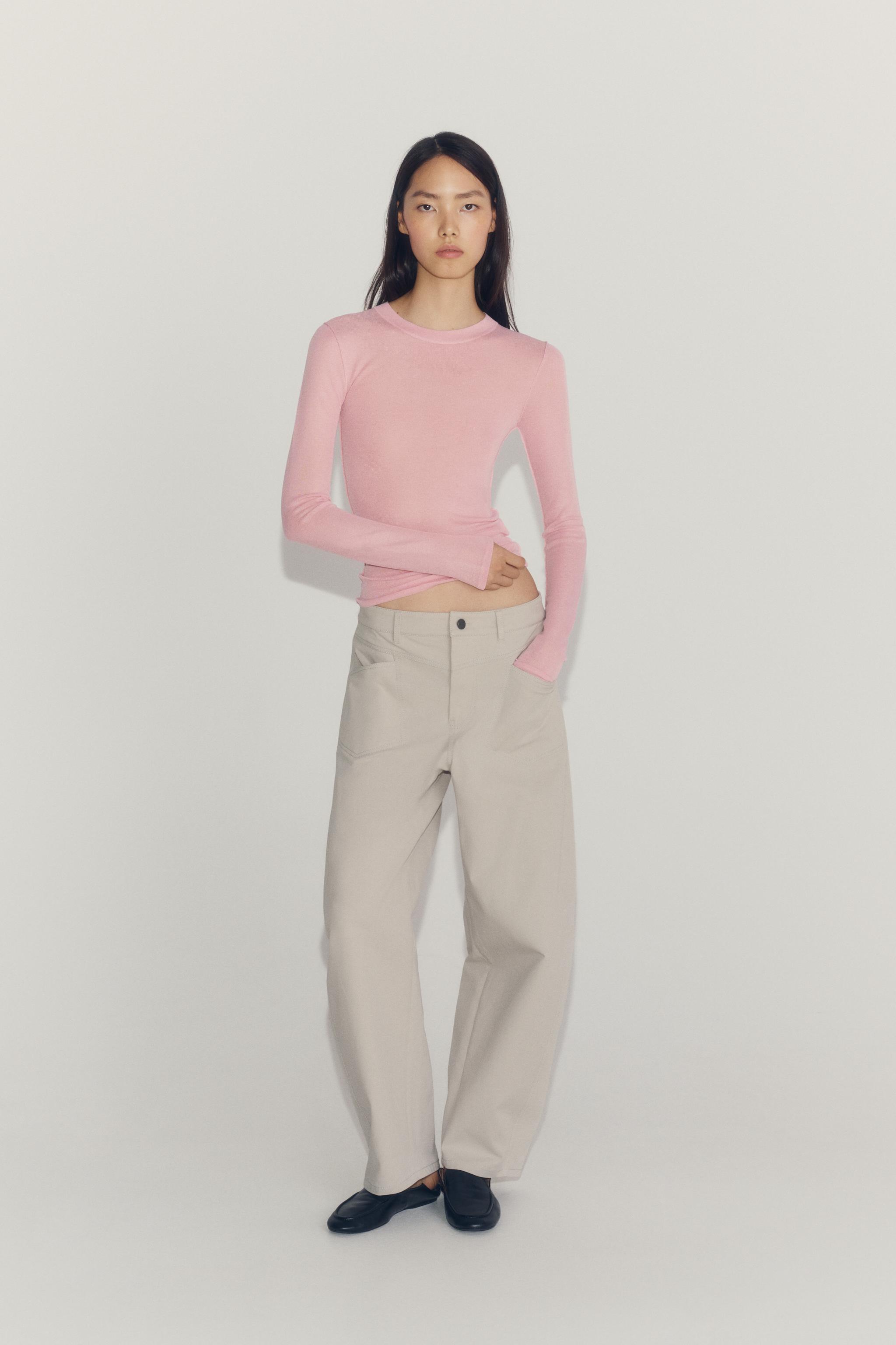 ZW COLLECTION WIDE-LEG PANTS — Light gray