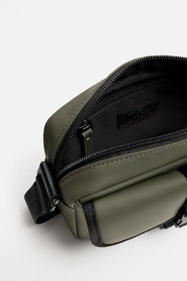 RUBBERISED CROSSBODY BAG - Khaki Green by Zara - Image 3