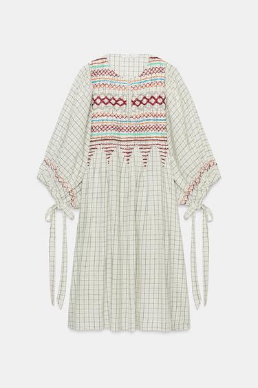 ZW COLLECTION LINEN BLEND MIDI DRESS - Multicoloured by Zara - Image 5