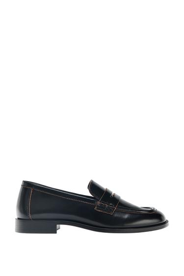 CONTRASTING LEATHER LOAFERS