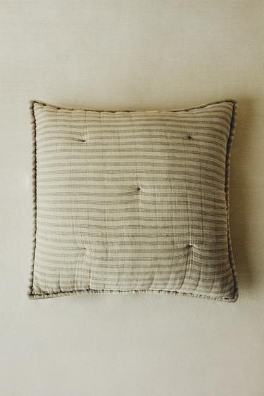 KISSENBEZUG KINDERTAGESDECKE FEINE STREIFEN - Grün von Zara