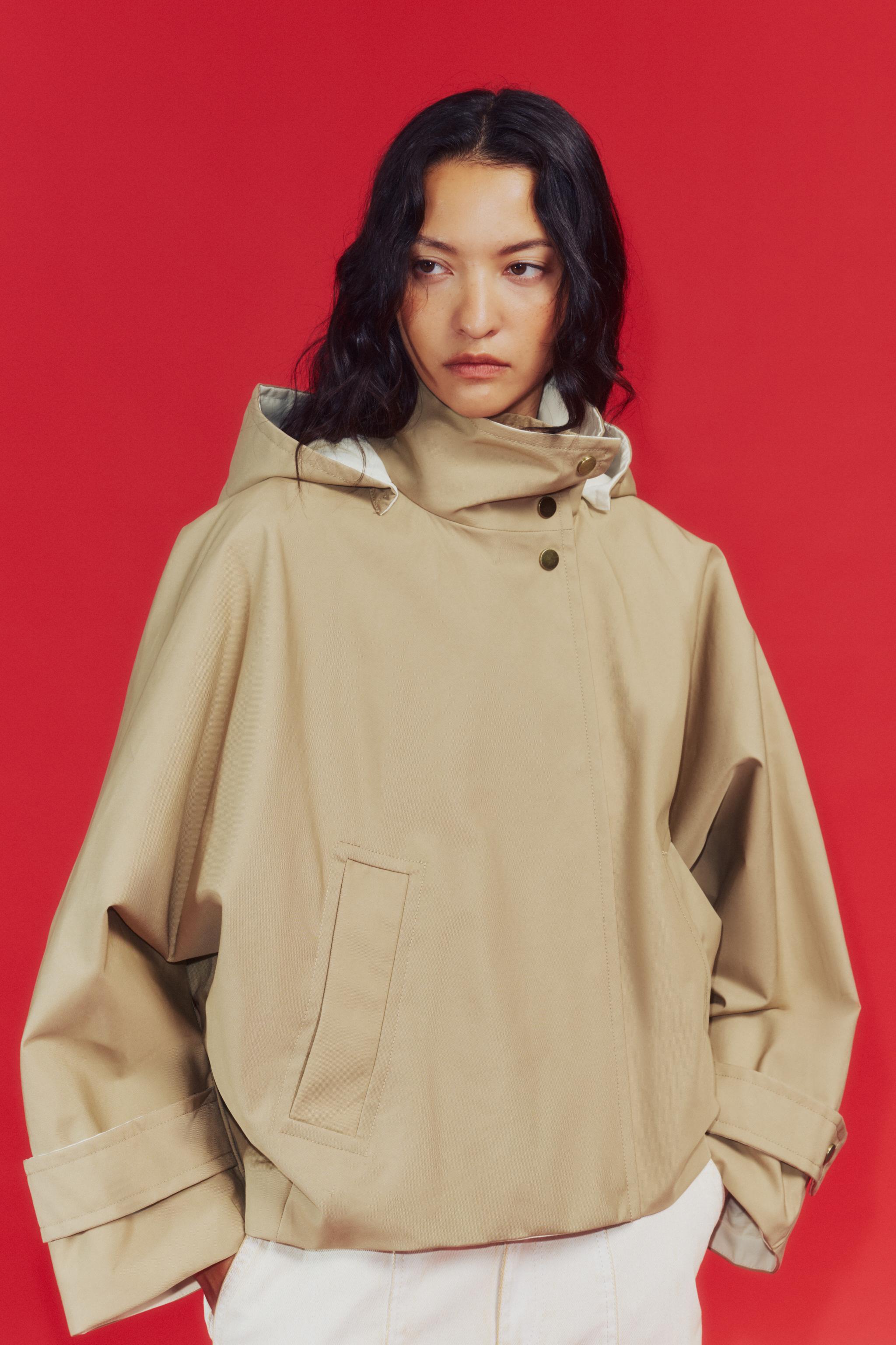Zw Collection Water Repellent Double-Breasted Jacket by Zara