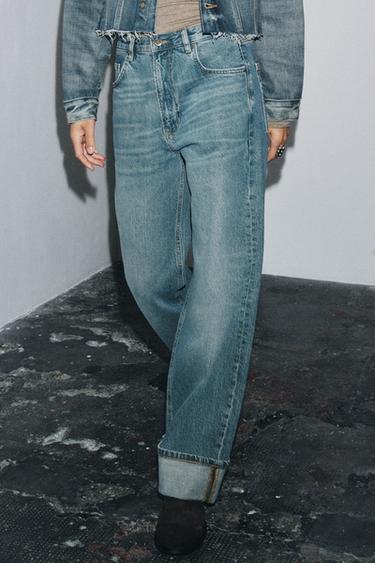 JEAN ZW COLLECTION BAGGY TAILLE MI-HAUTE - Bleu délavé de Zara - Image 1
