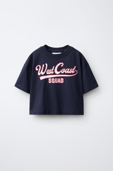 VARSITY PRINT T-SHIRT - Navy blue by Zara