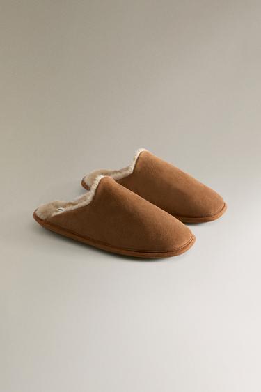 COSY LEATHER SLIPPERS - Brown by Zara - Image 2