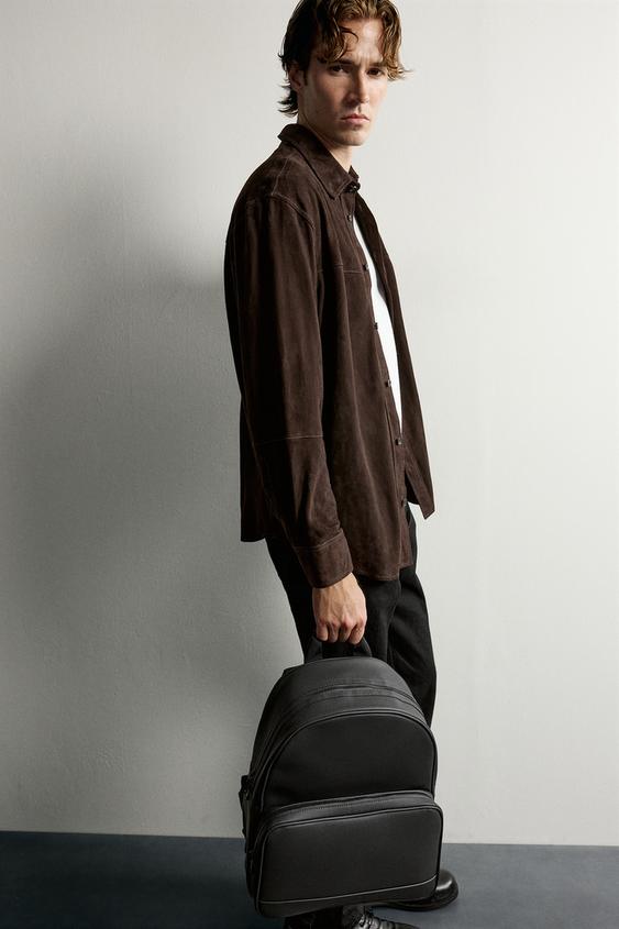 TEXTURED BACKPACK - Black by Zara - Image 0