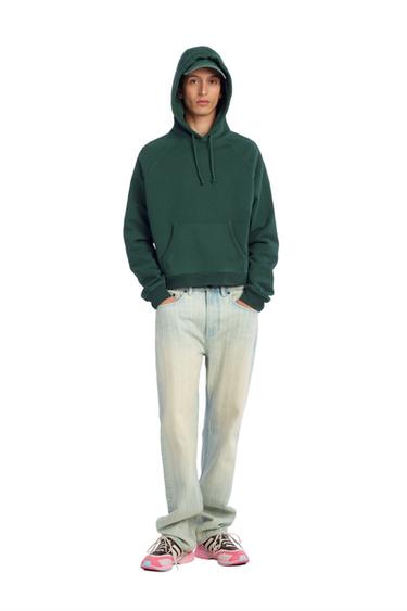 HOODIE WITH EMBROIDERED LOGO - Mid-green by Zara - Image 0