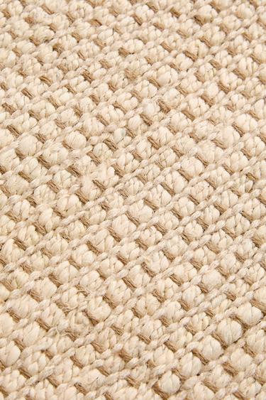 WOVEN JUTE RUG - Light beige by Zara