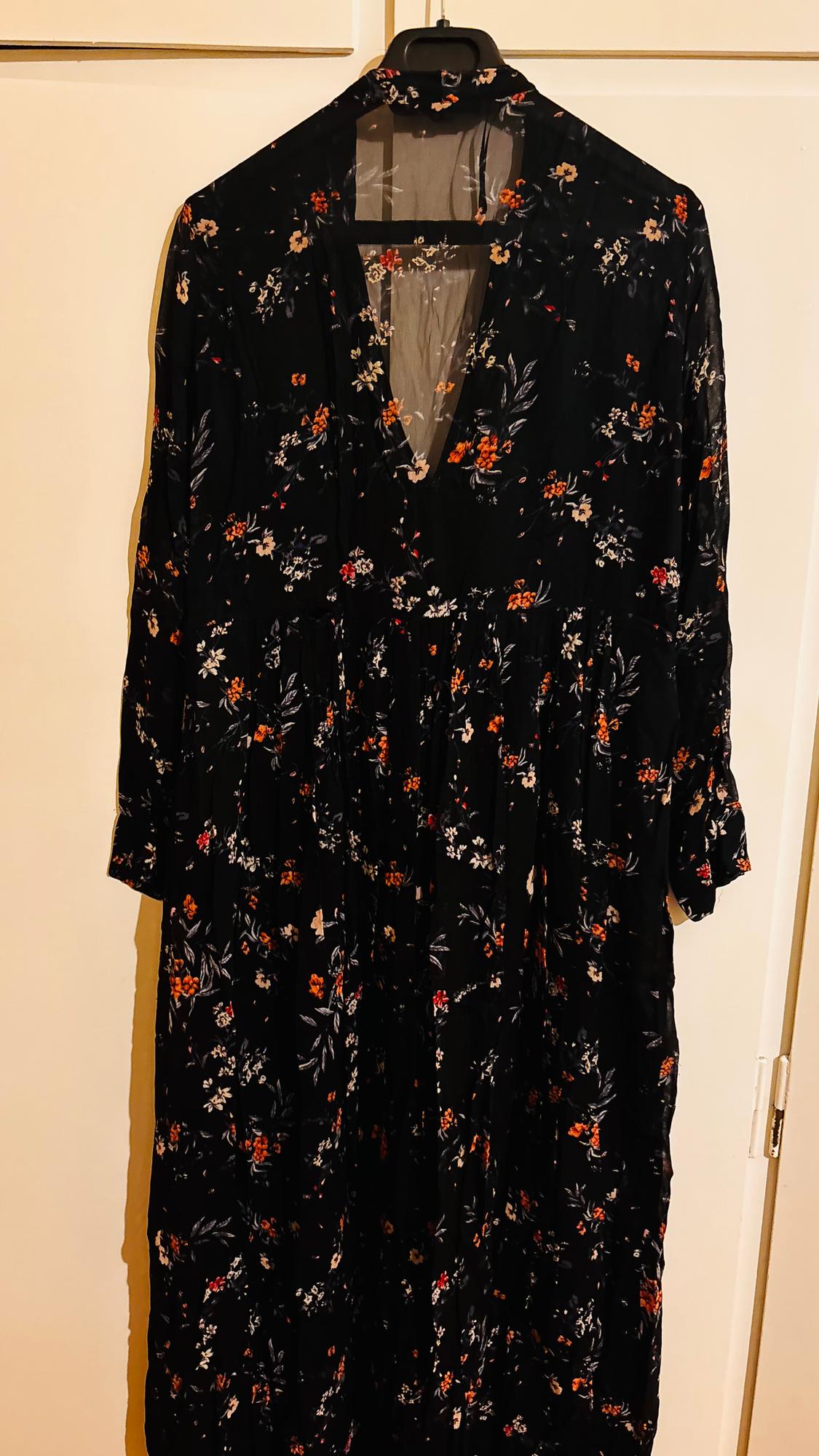 LONG EMBROIDERED AND PRINTED DRESS - Image 2