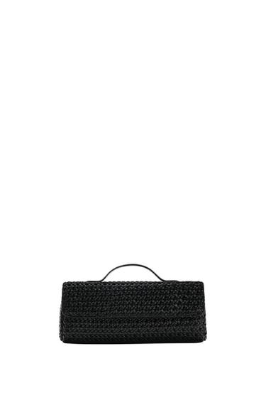 BRAIDED CLUTCH BAG - Black by Zara