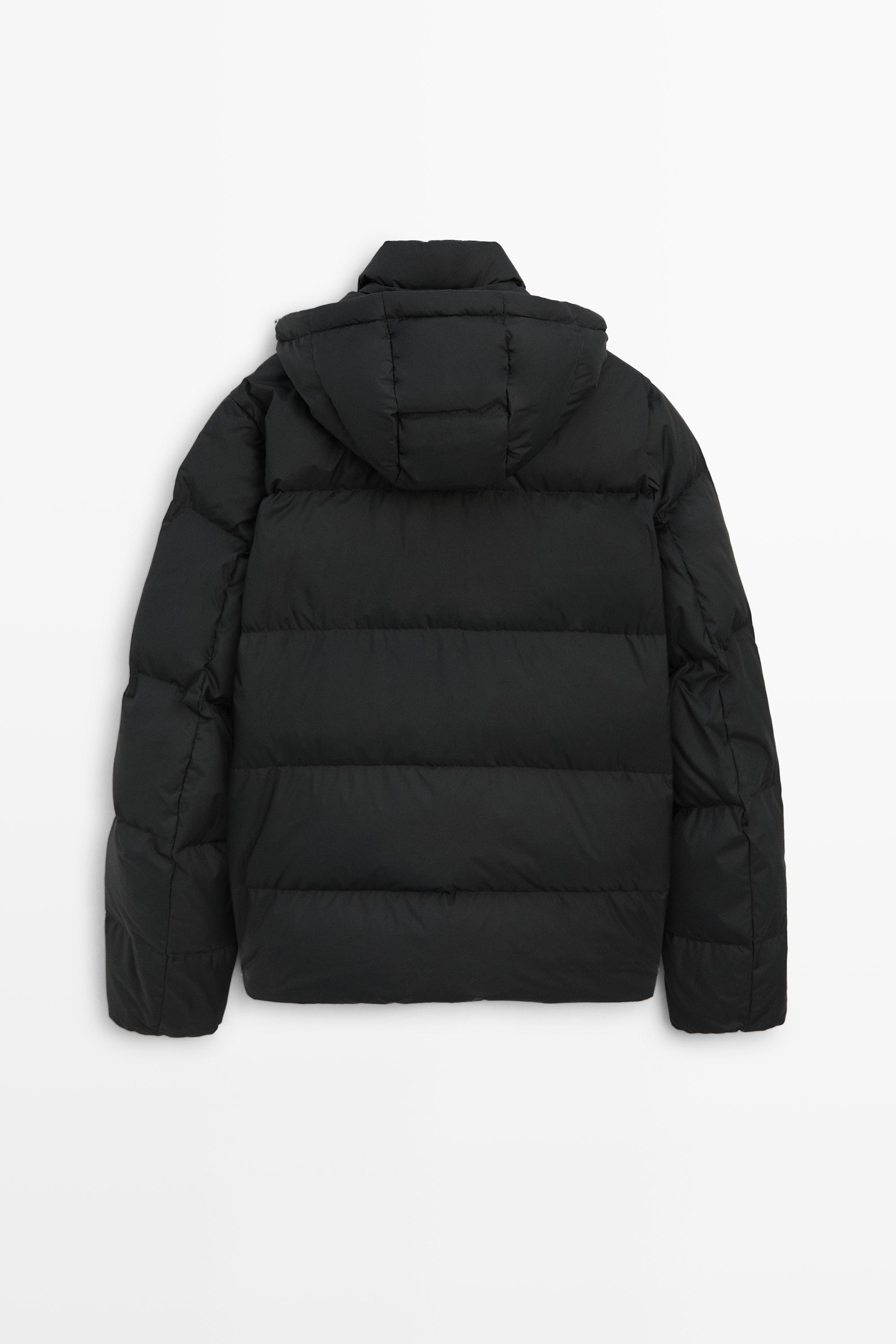 Down jacket with pocket detail