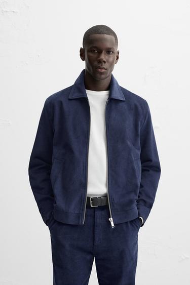 SOBRECAMISA LYOCELL - ALGODÓN CREMALLERA - Azulón de Zara